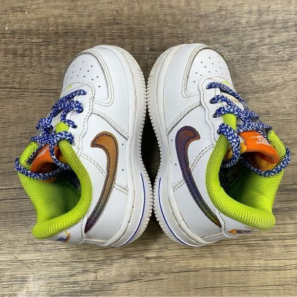 Nike~Infants~Air Force 1 Low LV8 TD~White/Multi-Color Sneakers~Size 4C - Picture 5 of 8